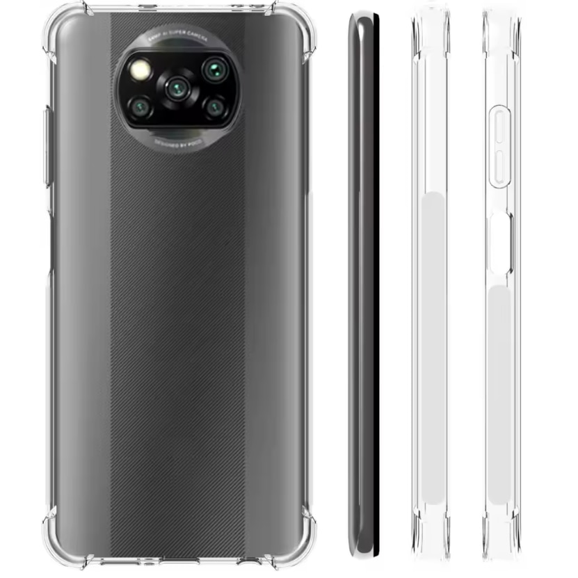 Husa protectie Mat-Tech compatibila cu Xiaomi Poco X3 / X3 NFC / X3 Pro, Protectie Camera, Colturi anti-soc, Decupaje Precise, Rezistenta la impact, Transparenta