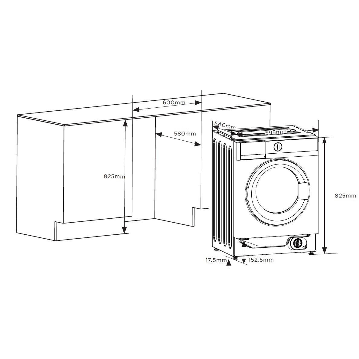 Masina de spalat rufe incorporabila Heinner HWM-BI914IVA+++, 9 kg, 1400 rpm, Clasa A, Motor inverter, 15 programe, Display digital, Program rapid 15 min,Program baby care, Program igienizare cuva, Functie start intarziat, Blocare acces copii, Alb