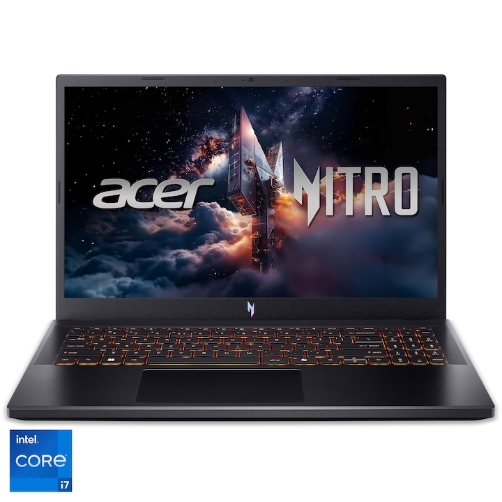 Acer Nitro V15 Gaming laptop ANV15-52-95UT Intel® Core™ i7-13620H processzorral akár 4,90 GHz-ig, 15,6" FullHD, IPS, 165Hz, 16 GB DDR5 RAM, 1 TB SSD, NVIDIA® GeForce RTX™ 4050 6 GB GDDR6, No OS, Obszidián fekete