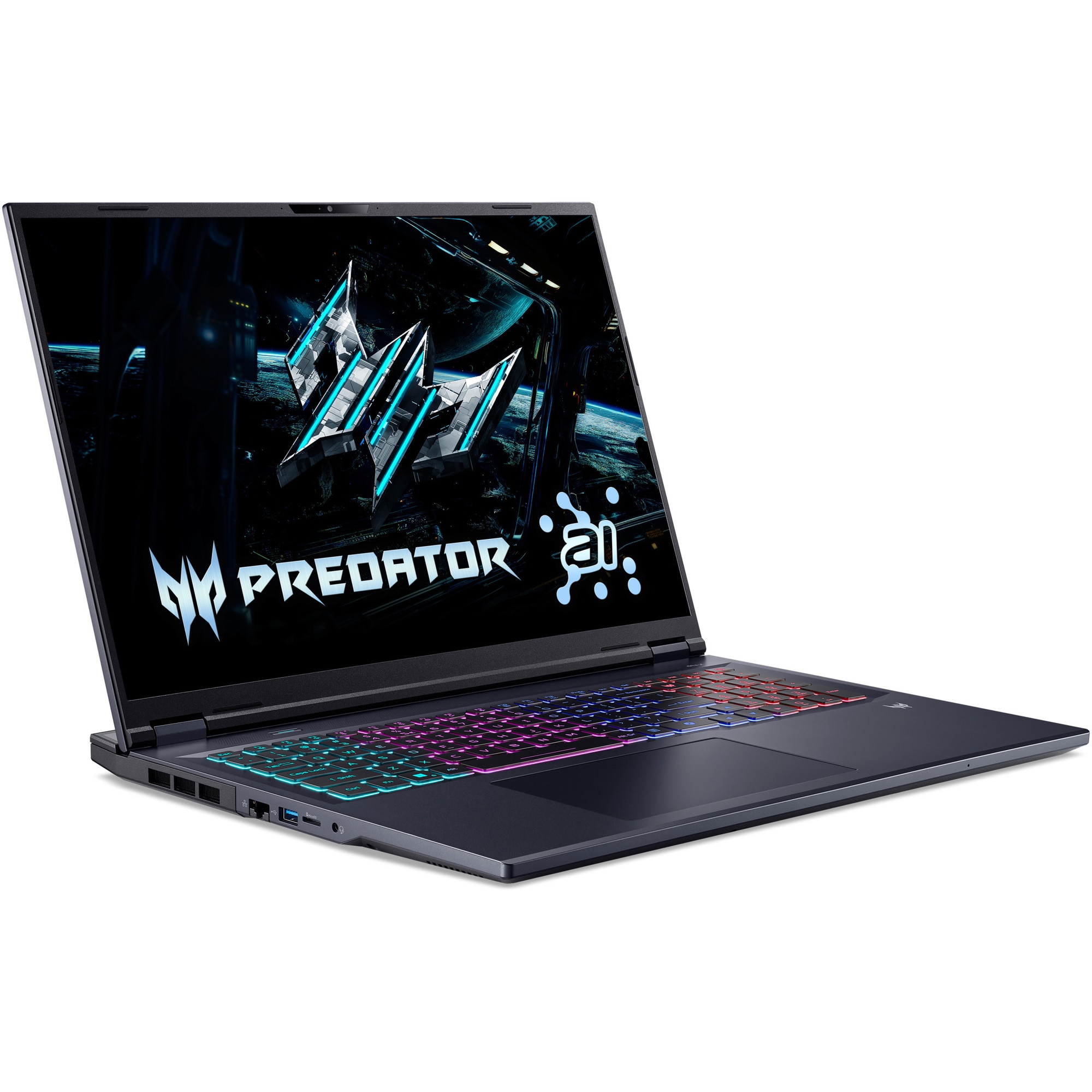 Laptop Gaming Acer Predator Helios Neo 18 AI PHN18-72-95DA cu procesor Intel® Core™ Ultra 9 275HX pana la 5.4GHz, 18'' WQXGA, IPS, 240Hz, 32GB DDR5 RAM, 1TB SSD, NVIDIA® GeForce RTX 5070 Ti 12GB GDDR7 No OS, Abyssal Black