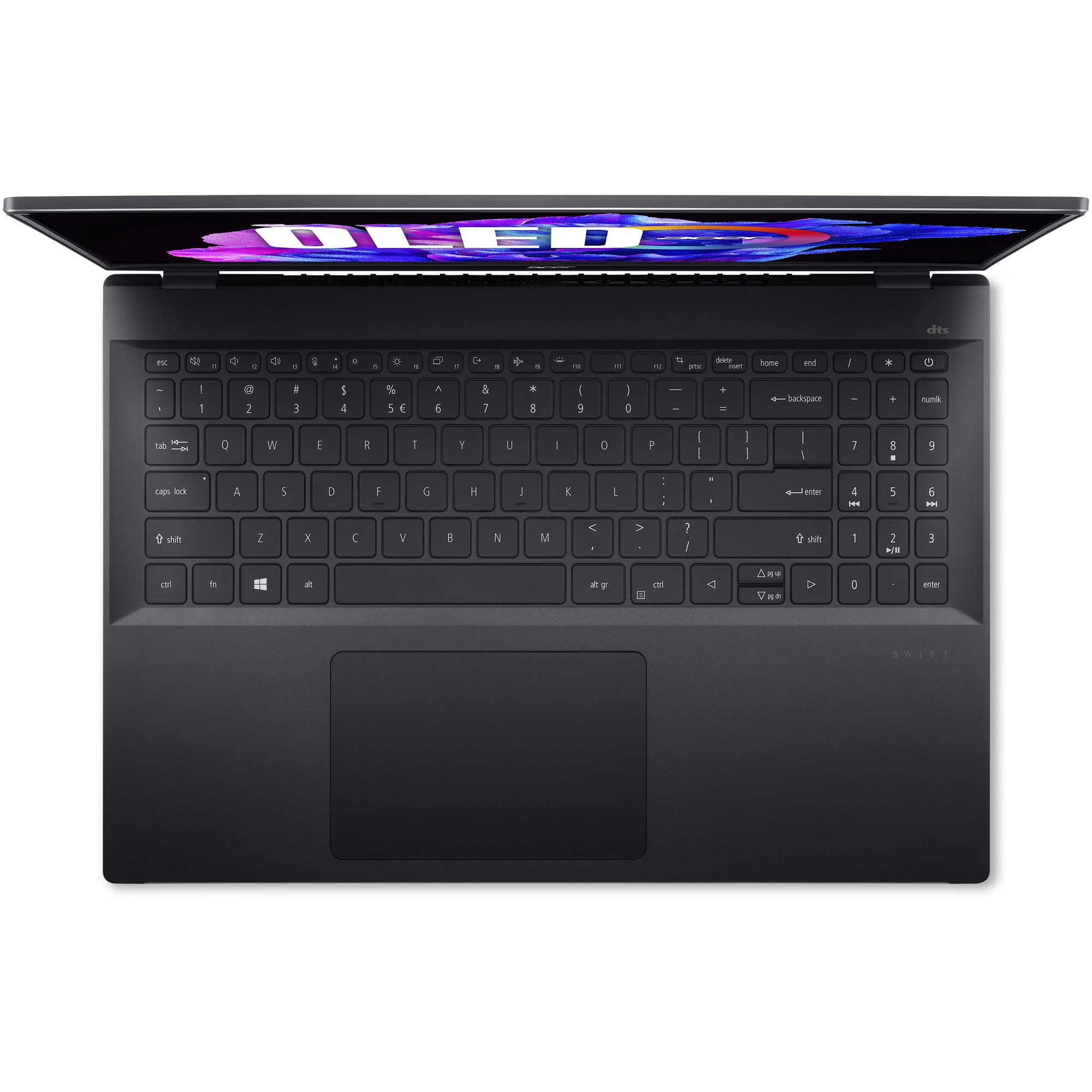 Laptop Acer Swift Go 16 Pro Black Edition SFG16-71-5168 cu procesor Intel® Core™ i5-13420H pana la 4.7GHz, 16" 3,2K, OLED, 120Hz, 16GB LPDDR5 RAM, 512GB SSD, Intel® UHD Graphics, Windows 11 Home, Ice Black