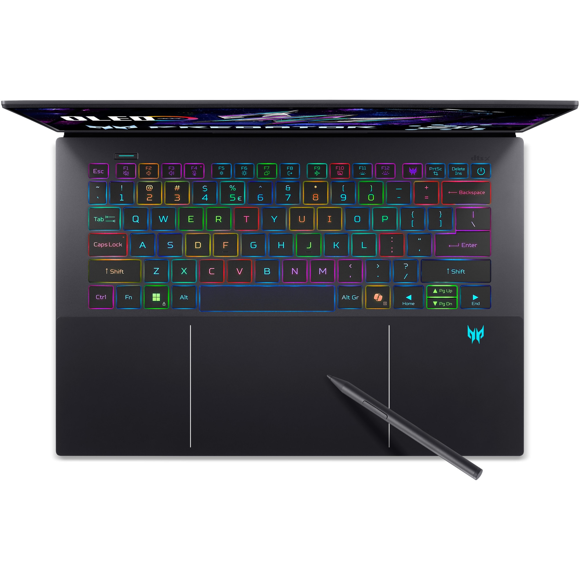 Laptop Gaming Acer Predator Triton 14 AI PT14-52T-909D cu procesor Intel® Core™ Ultra 9 288V pana la 5.1GHz, 14.5" 8K, OLED, 120Hz, Touch, 32GB LPDDR5X RAM, 2TB SSD, NVIDIA® GeForce RTX™ 5070 8GB GDDR7, No OS, Charcoal Black