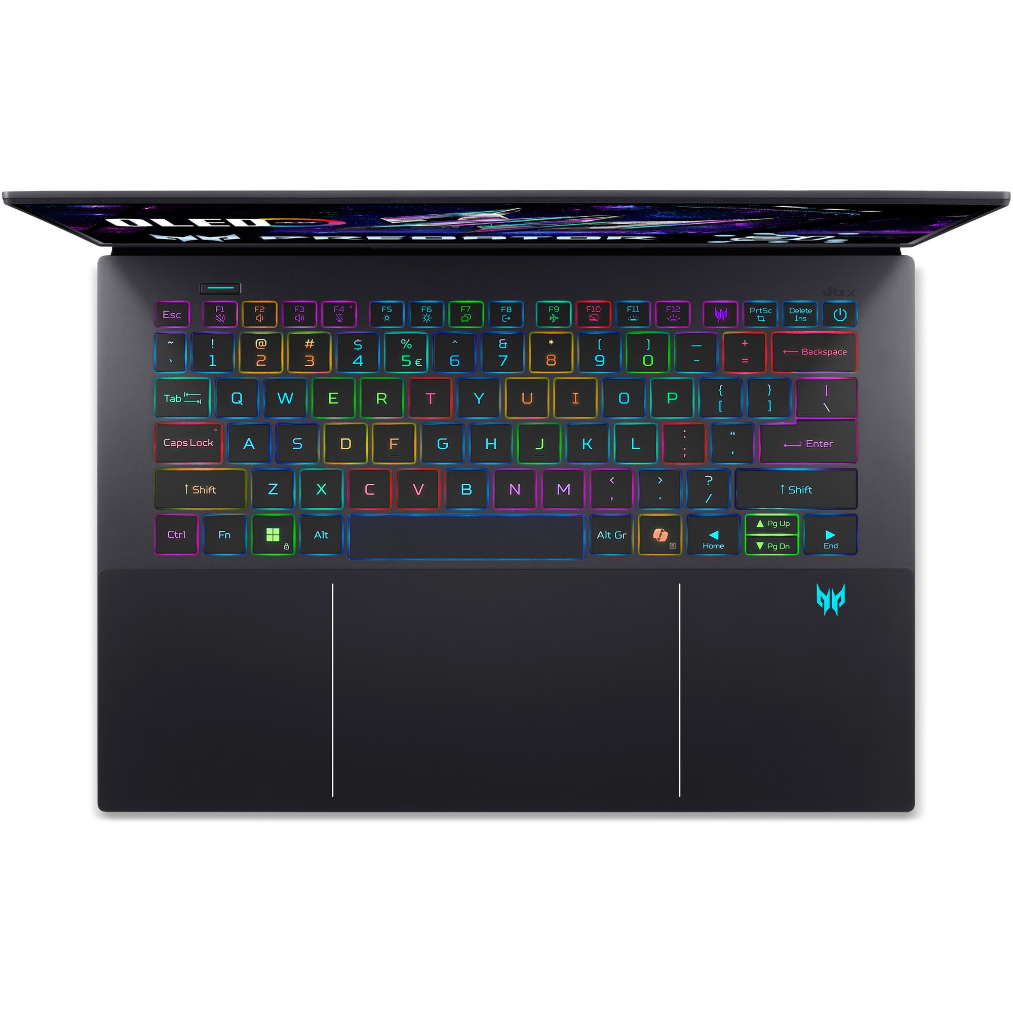 Laptop Gaming Acer Predator Triton 14 AI PT14-52T-909D cu procesor Intel® Core™ Ultra 9 288V pana la 5.1GHz, 14.5" 8K, OLED, 120Hz, Touch, 32GB LPDDR5X RAM, 2TB SSD, NVIDIA® GeForce RTX™ 5070 8GB GDDR7, No OS, Charcoal Black