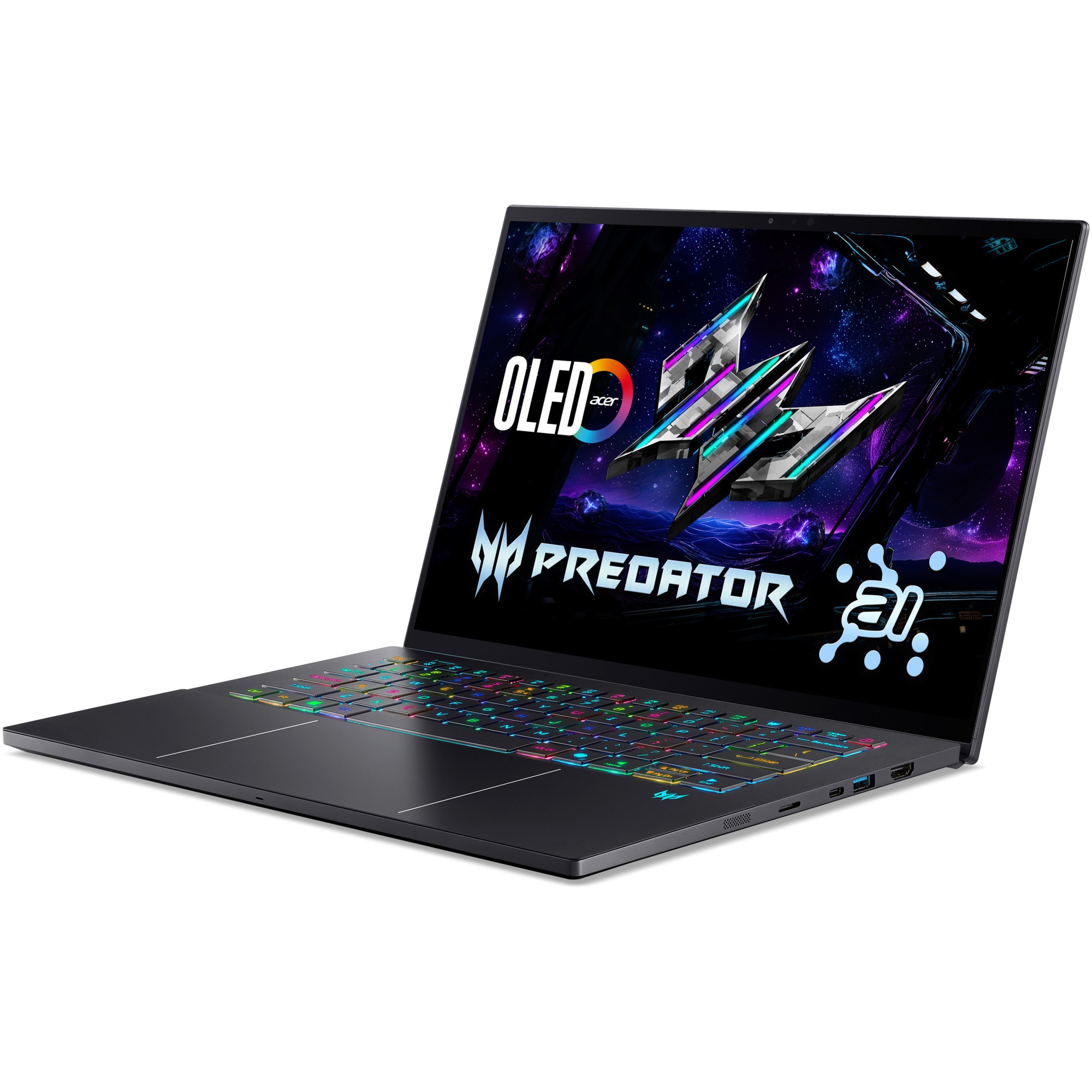 Laptop Gaming Acer Predator Triton 14 AI PT14-52T-909D cu procesor Intel® Core™ Ultra 9 288V pana la 5.1GHz, 14.5" 8K, OLED, 120Hz, Touch, 32GB LPDDR5X RAM, 2TB SSD, NVIDIA® GeForce RTX™ 5070 8GB GDDR7, No OS, Charcoal Black