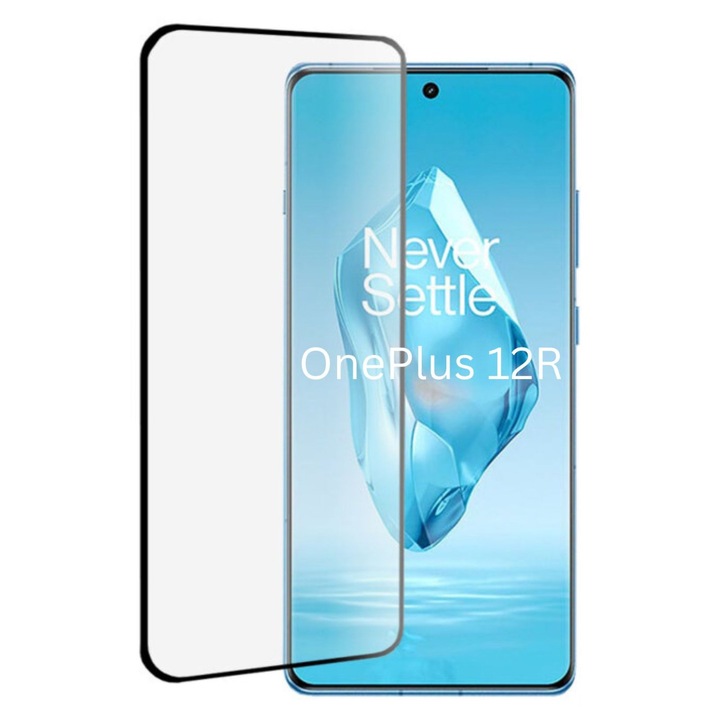 Folie pentru OnePlus 12R, SKYDDAR INNOVATION, Sticla Securizata, Ultra HD, Protectie 111D, Montare Simpla, Transparent, set cu sticker