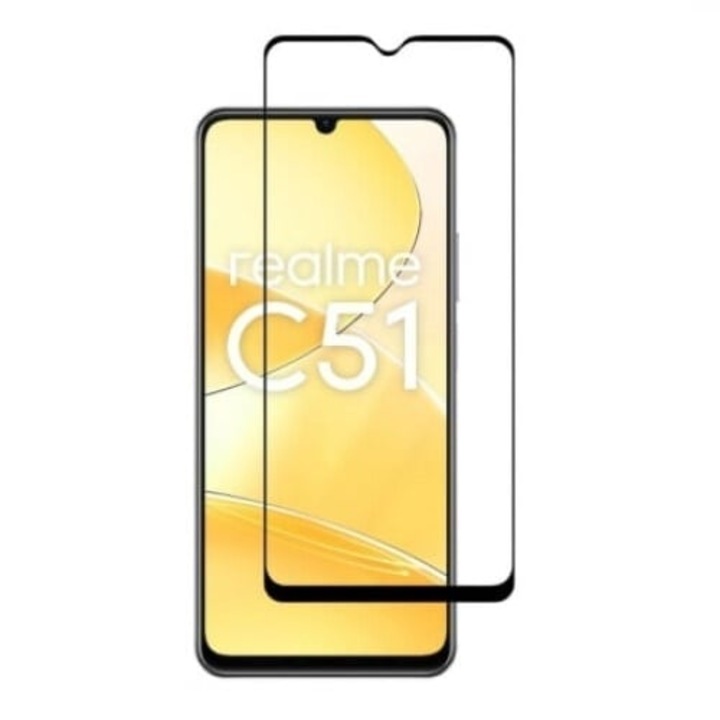 Folie pentru Realme C51 / Note 50, SKYDDAR INNOVATION, Sticla Securizata, Ultra HD, Protectie 111D, Montare Simpla, Transparent, set cu sticker