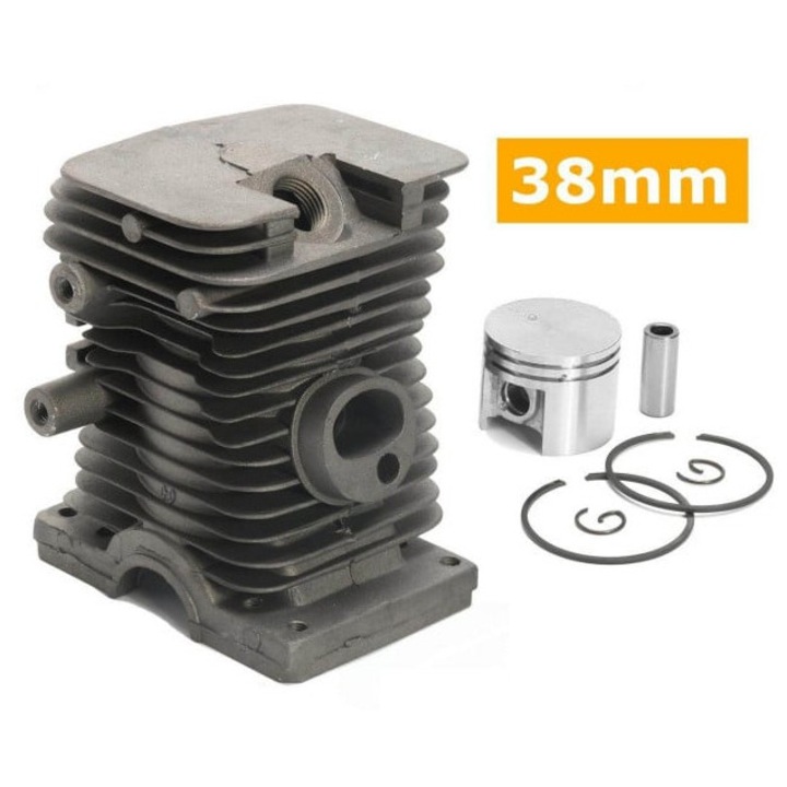 Комплект цилиндър за верижен трион, съвместим със Stihl MS 180, 018 (калибър 2)