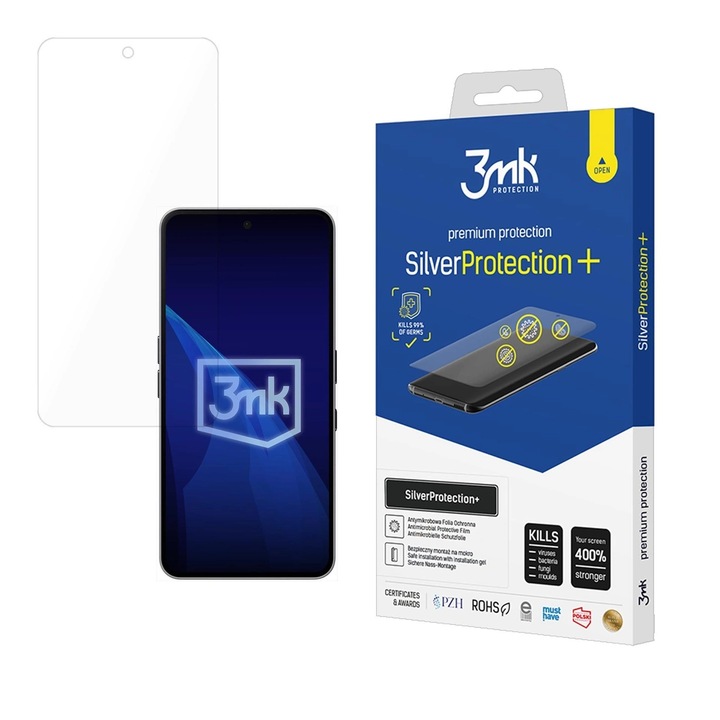 Folie sticla 3mk SilverProtection Plus compatibila cu Nothing Phone 3a / 3a Pro, Transparent