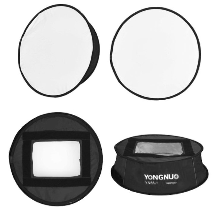 Kör alakú softbox Yongnuo YN56-1 kompatibilis LED lámpa YN600 YN900
