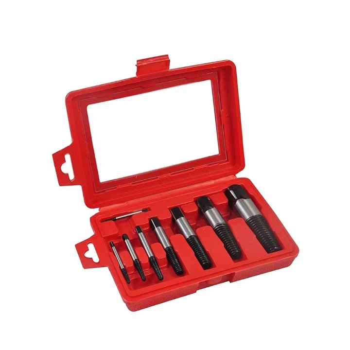 Extractoare profesionale pentru suruburi rupte / deteriorate, cutie depozitare inclusa, set 8 piese