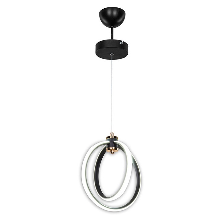 Lustra Evo Light V128 E27, Negru - Auriu