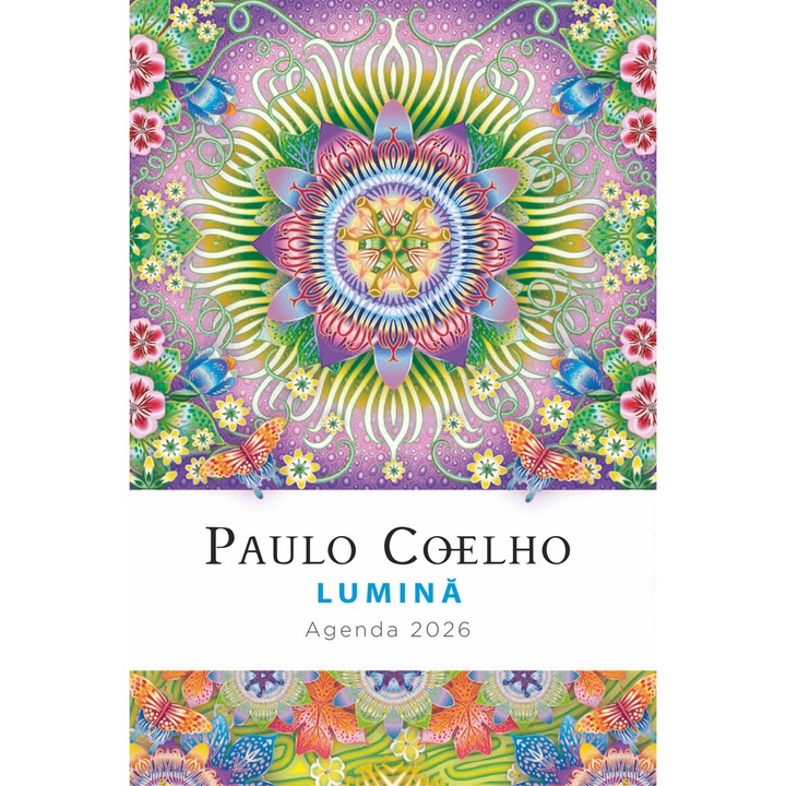Agenda "Lumina" 2026, Paulo Coelho, format săptămânal, cu citate, 15x21cm
