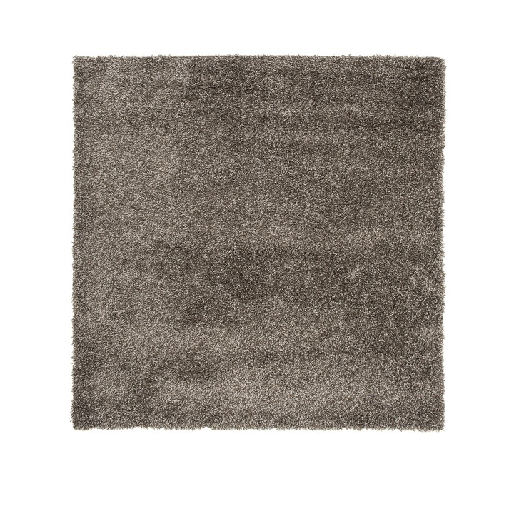 Covor, Tapiso, Essence Square, 160x160 cm, Gri Inchis, OEKO-TEX, Inaltime Fir 40 mm, Pentru Living, Dormitor, Rezistent La UV, Rezistent La Pete, Lavabil, Usor de curatat, Rezistent La Intemperii, Impermeabil, Moale La Atingere