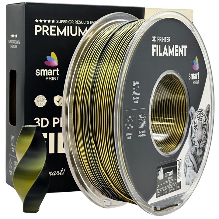 Filament Smart Print Silk PLA Dual Black Gold 1.75 mm 1 kg