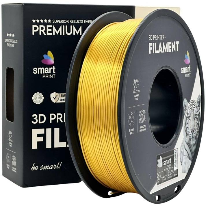 Filament Smart Print Silk PLA Gold 1.75 mm 1 kg