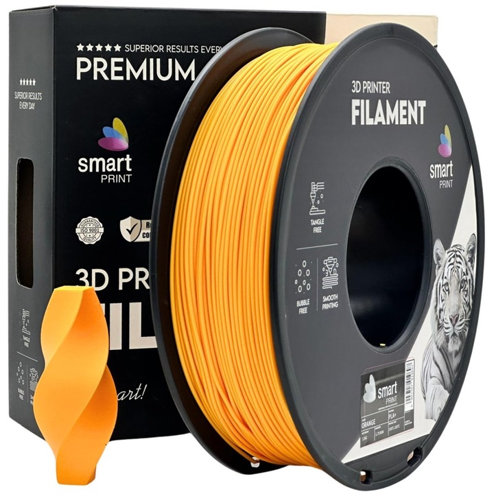 Filament Smart Print PLA+ Orange 1.75 mm 1 kg