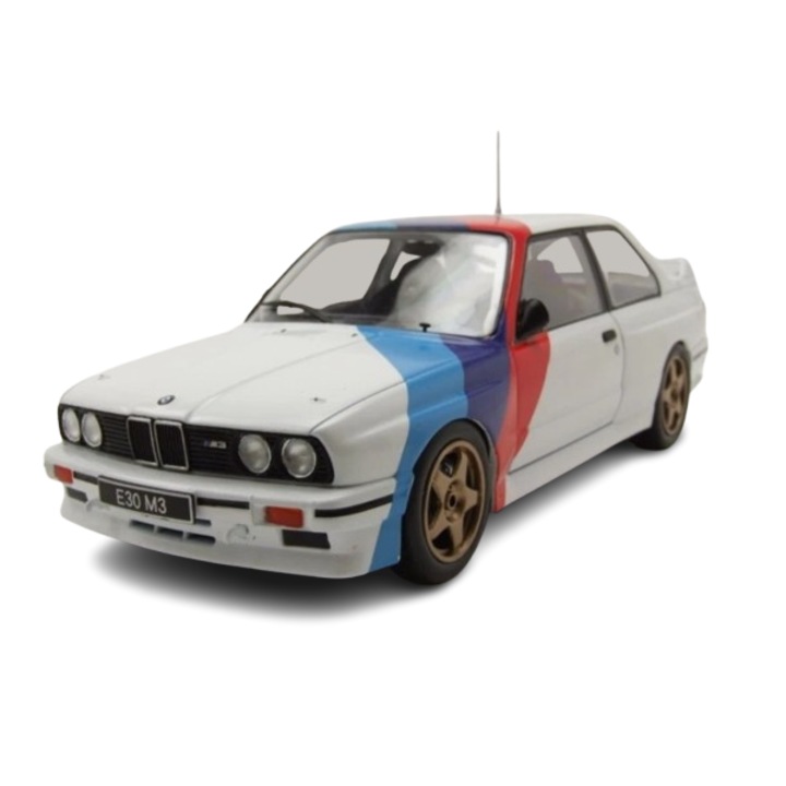 Automacheta BMW M3 (E30) alb, WhiteBox 1/24