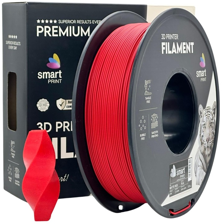 Filament Smart Print PLA Matte Red 1.75 mm 1 kg