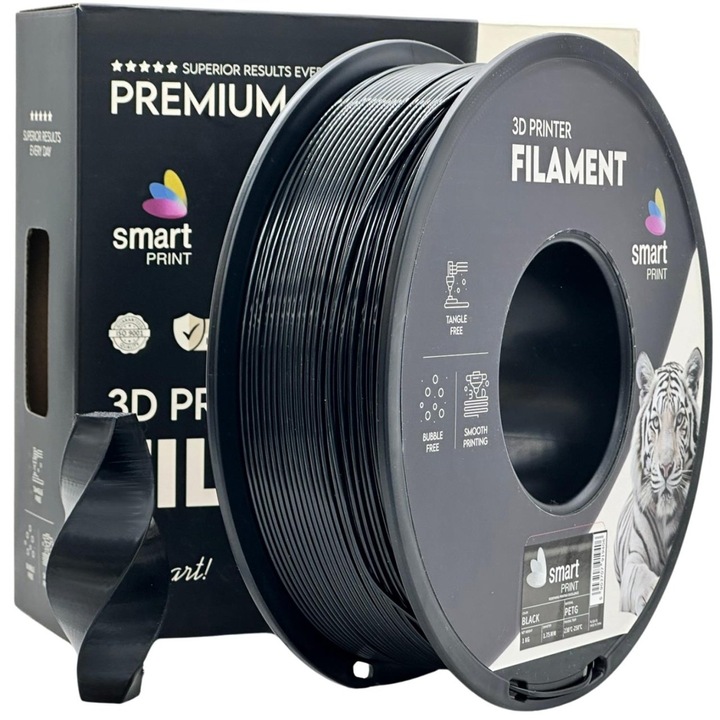 Filament Smart Print PETG Black 1.75 mm 1 kg