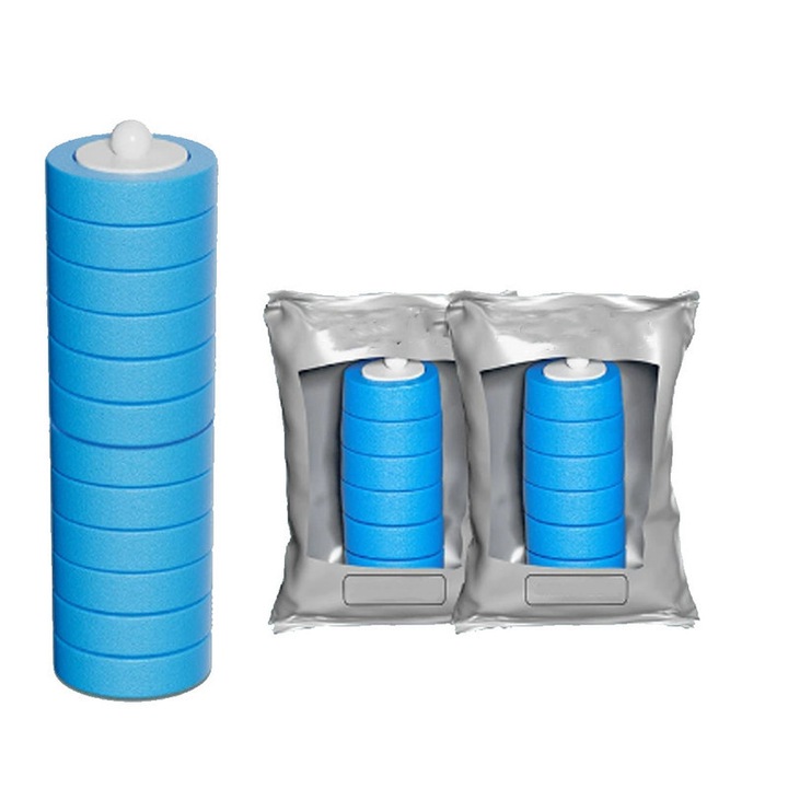 Perie de toaleta, Unloshe,24 rezerve de curatare pentru toaleta – albastru