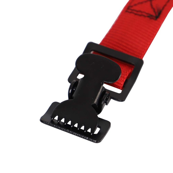 Curea de prindere, XSTRAP STANDARD, Curea de ancorare universala JUST Clip, Chinga utilitara Cargo Secure cu catarama de tip crocodil pentru degetul mare,4 buc, 1x5.5ft, rosie