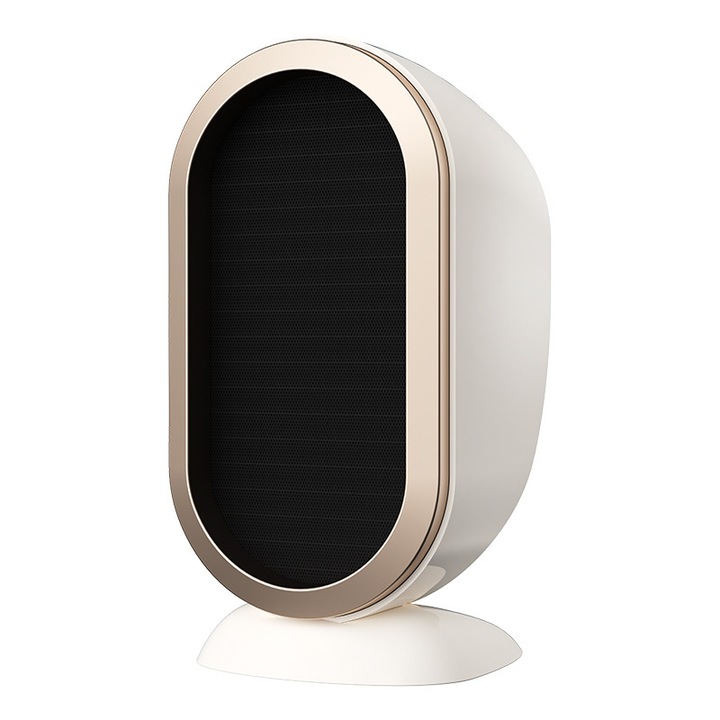 Incalzitor portabil PTC incalzitor de ceramica cu incalzire rapida, incalzitor de spatiu interior, incalzitor electric cu termostat, incalzitor mic pentru dormitor cu birou, Bej