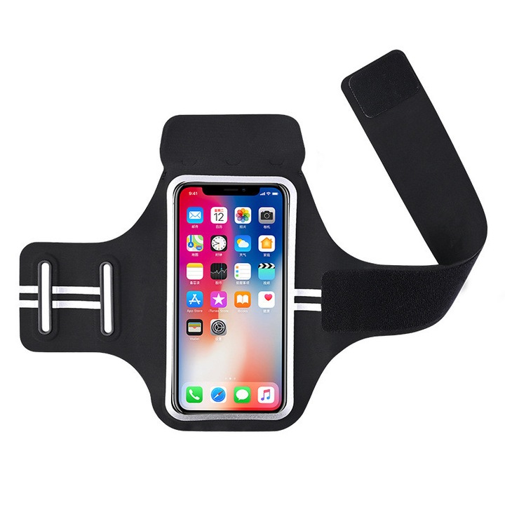 Sport telefontok, 6.8 inch, fekete