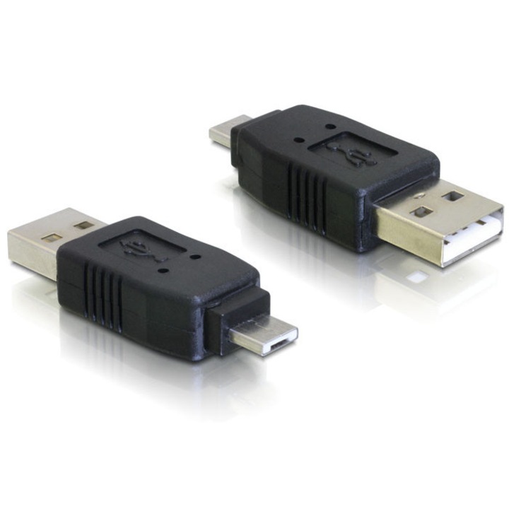 Adaptor DeLock USB micro-A tata la USB2.0 A-tata, 108597