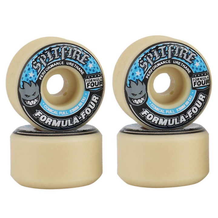 Roti skateboard 53mm, albastru, set 4 bucati