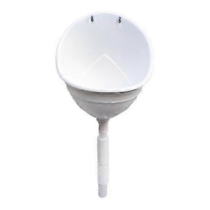 Urinal montat pe perete, plastic, design anti-blocare, 34.5x29.5cm, alb