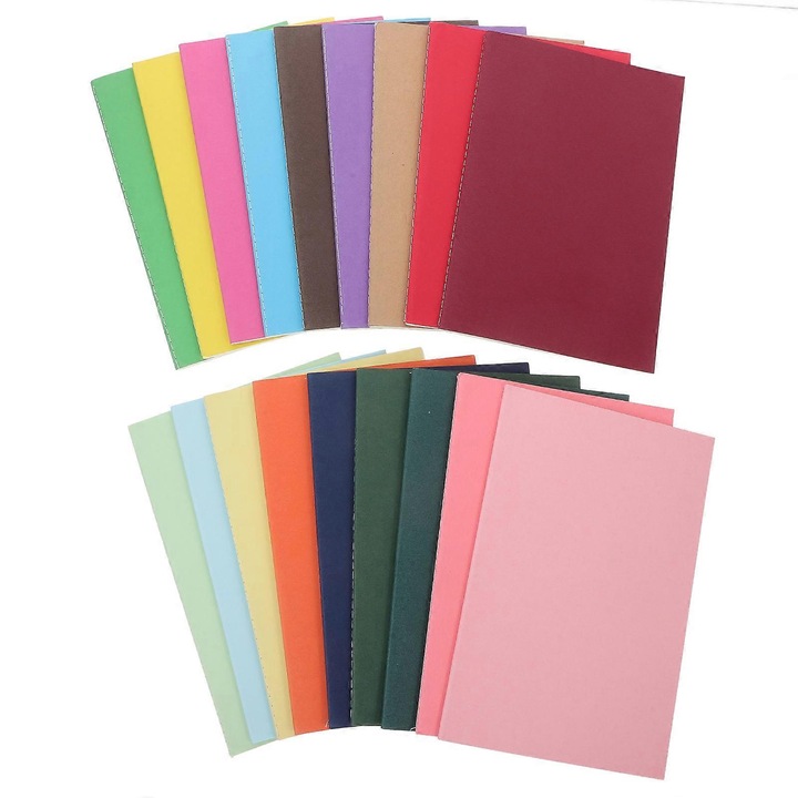 Set 18 caiete A5 din hartie Kraft, dimensiune 20.50x13.70x0.05cm