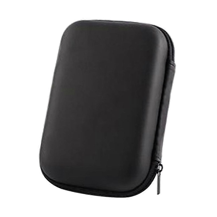 Geanta de transport pentru hard disk-uri externe, shockproof, 143.9x102.8x43.7mm, neagra