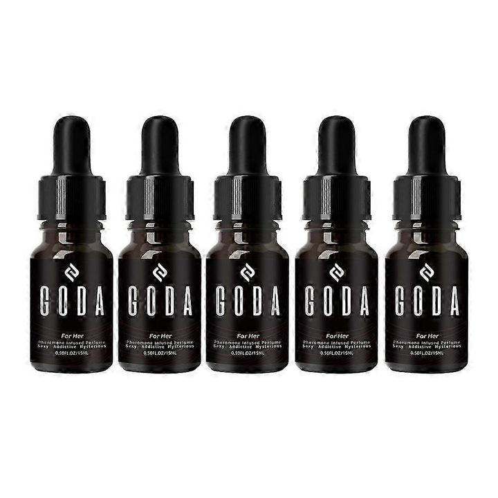 Parfum pentru femei Goda, 15ml, aroma florala, formula de lunga durata, set de 5 bucati