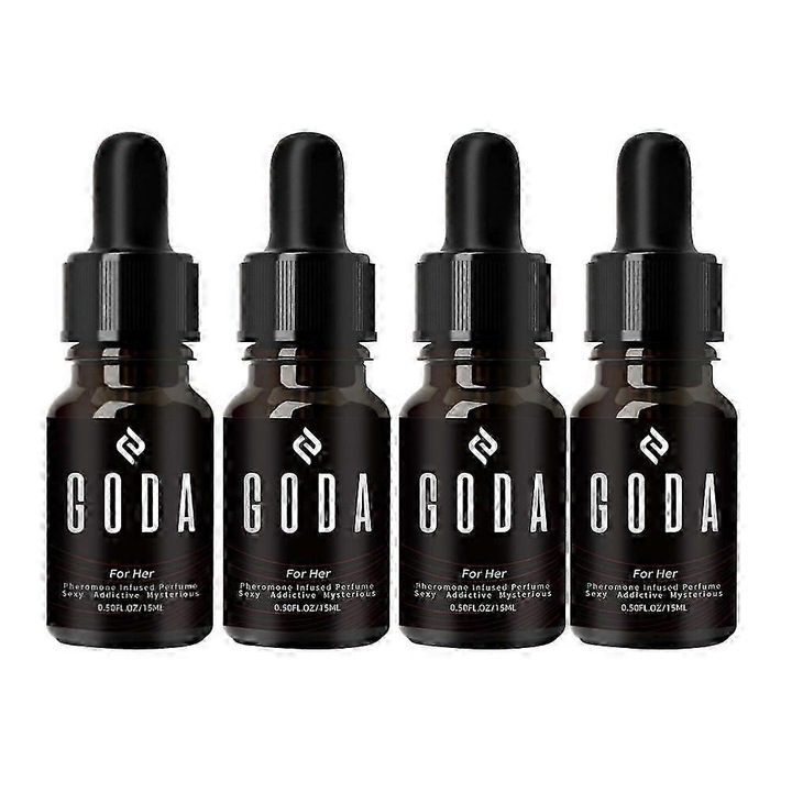 Parfum pentru femei Goda, 15ml, aroma florala, set de 4 bucati