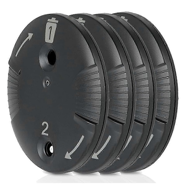 Set 4 filtre cerumen pentru aparate auditive, negru, plastic