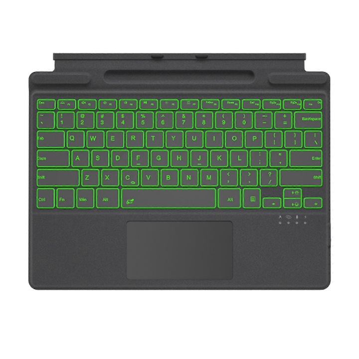 Магнитна клавиатура за таблети Surface Pro 8/9, с тъчпад, Bluetooth, подсветка, 29x22.7x0.6см