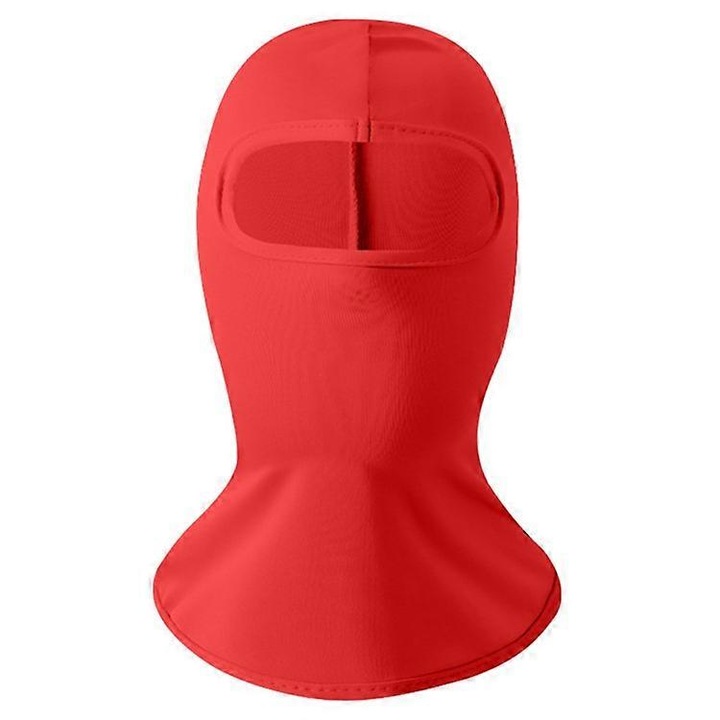 Gyerek sport símaszk, UV védelemmel, jégselyem anyagból, 28x18cm, piros
