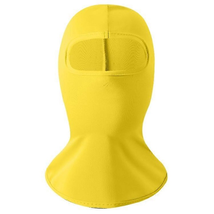Gyerek sport símaszk, UV védelemmel, jégselyem anyagból, sárga, 28x18cm