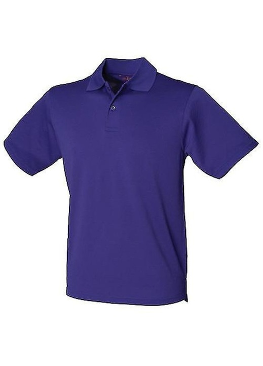 Férfi ing, sötétkék, poliészter, egyszerű fazon, rövid ujjú, lapos kötött gallér, S INTL