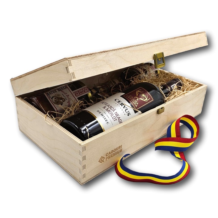 Cadou traditional, CADOURI PREMIUM®, model Romanian Flavours cu produse romanesti autentice