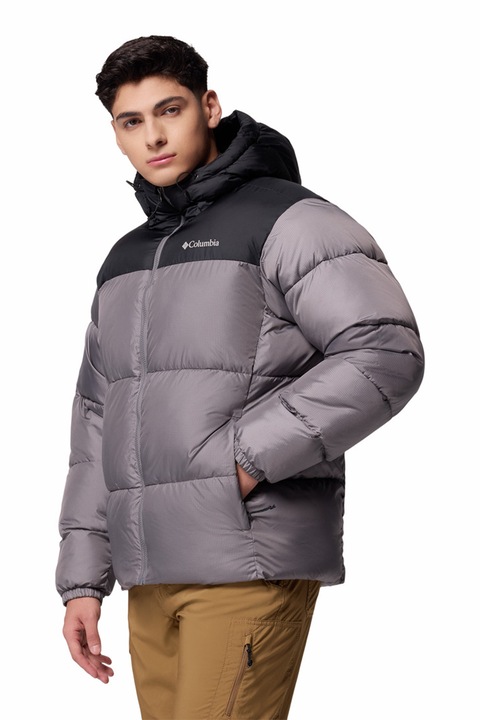 Columbia, Puffect II steppelt pufi télikabát, Világosszürke/Koptatott fekete