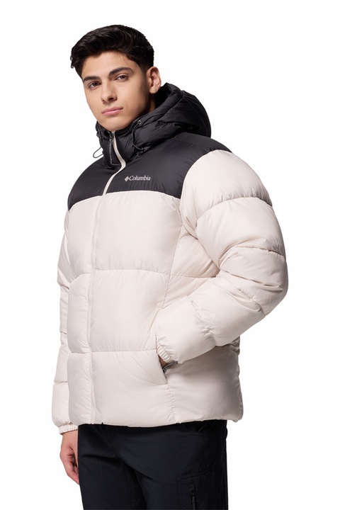 Columbia, Puffect II steppelt pufi télikabát, Koptatott fekete/Világosbézs