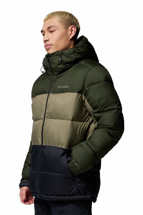 Columbia, Geaca impermeabila, pentru schi Slope Style, Negru/Verde padure/Verde pal