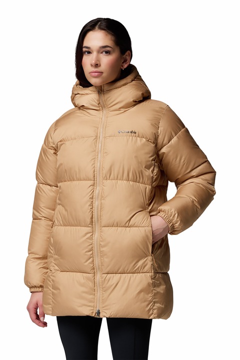 Columbia, Geaca cu aspect matlasat si gluga Puffect II, Maro nisip