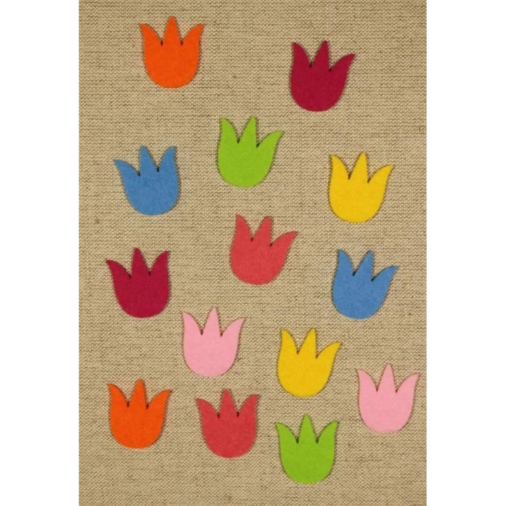 Accesoriu decorativ Figurina din pasla - Cap de lalea mini (14 buc/set)