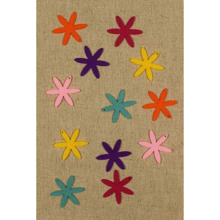 Figurina din fetru - Floare cu sase petale mica (M) (12 buc/cutie)