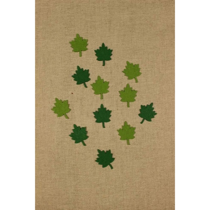 Figurina din fetru - Mini frunza /verdeturi/mixte (12 buc/cutie)