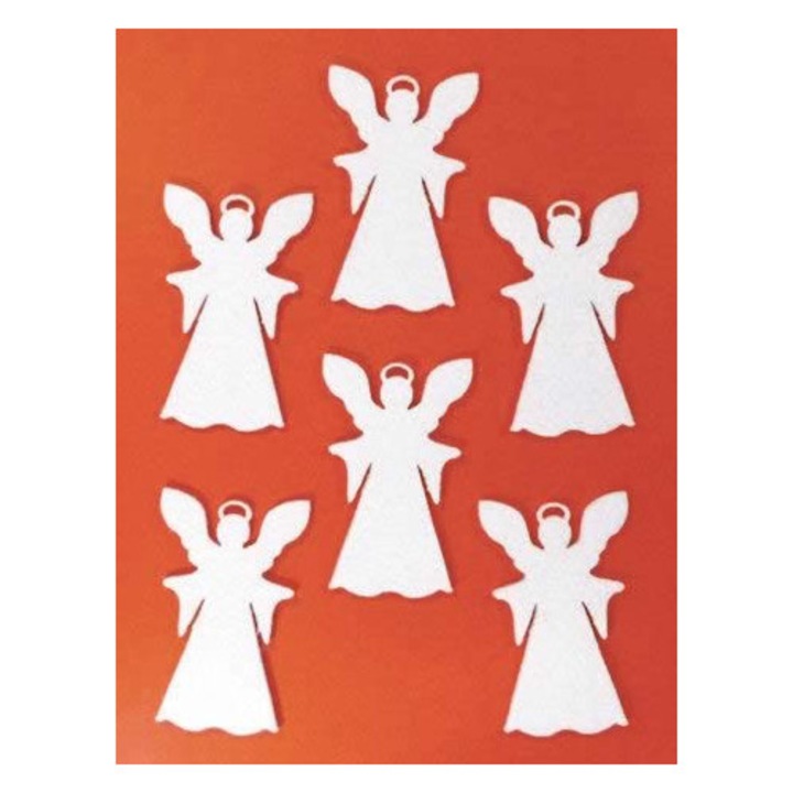 Filcfigura - Angyal glóriás (6 db/cs, átm. kb.: 6 cm)