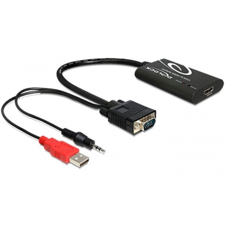 Convertor VGA la HDMI cu Audio, Delock 62408