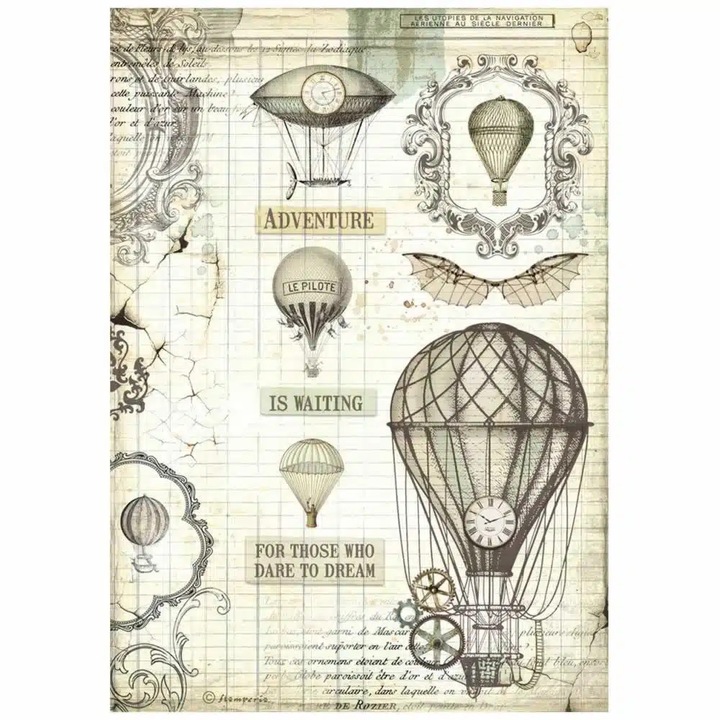 Опаковка оризова хартия A4 - балон Voyages Fantastiques - DFSA4837